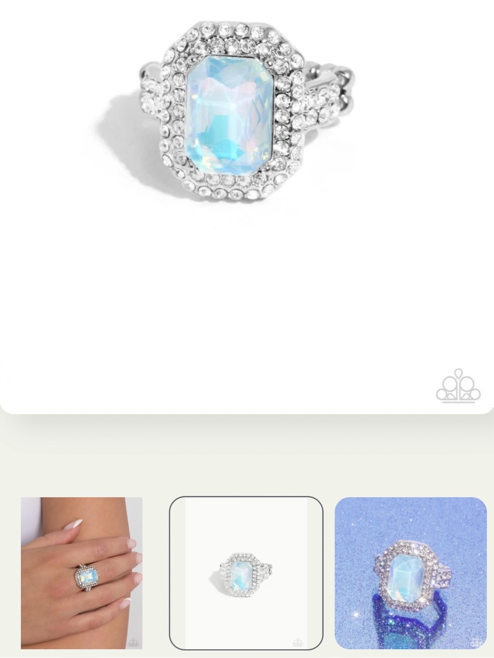 🩵💎🩵 “FACETED FIDELITY” BLUE IRIDESCENT RING ~ PAPARAZZI❗️ 🩵💎🩵 - Picture 6 of 6